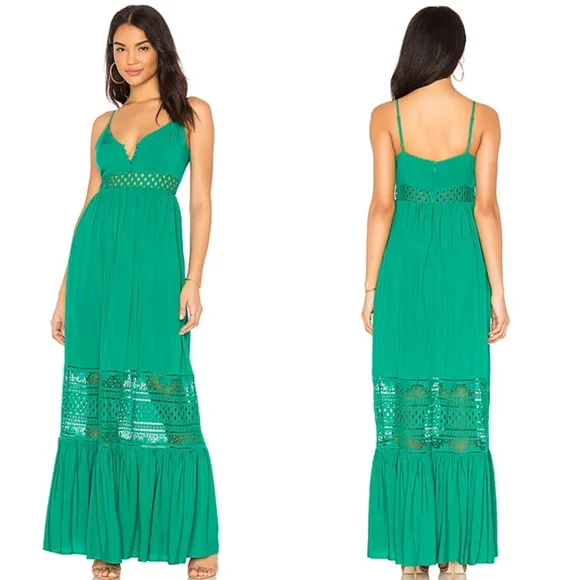 bb dakota green maxi dress Aria Maxi Dress